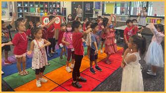  Students join in celebration of the Mid-Autumn Festival in their classroom